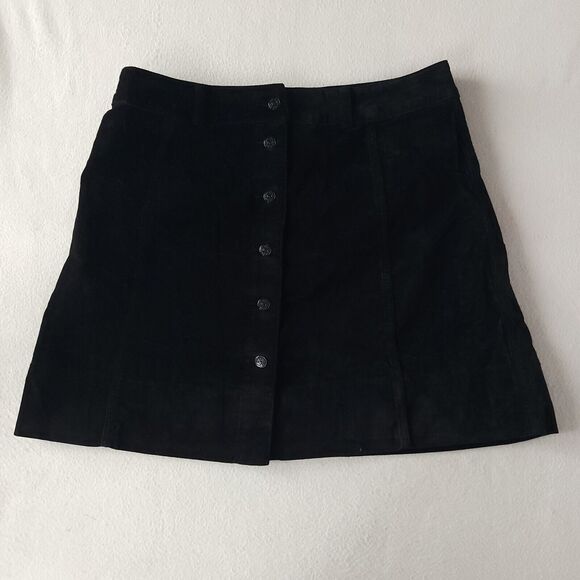 kate spade Dresses & Skirts - Kate Spade Broome Street Mini Skirt Black Velvet A-Line Button Front Size 16